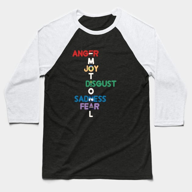 Emotion Baseball T-Shirt by 24julien